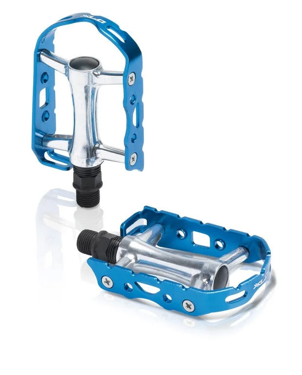 blaue pedale XLC Plattform Pedal PD-M16 Our 25/26 Home Kit bike with front and rear brake Color/Lens:Serpentine | ChromaPop Everyday Violet Mirror